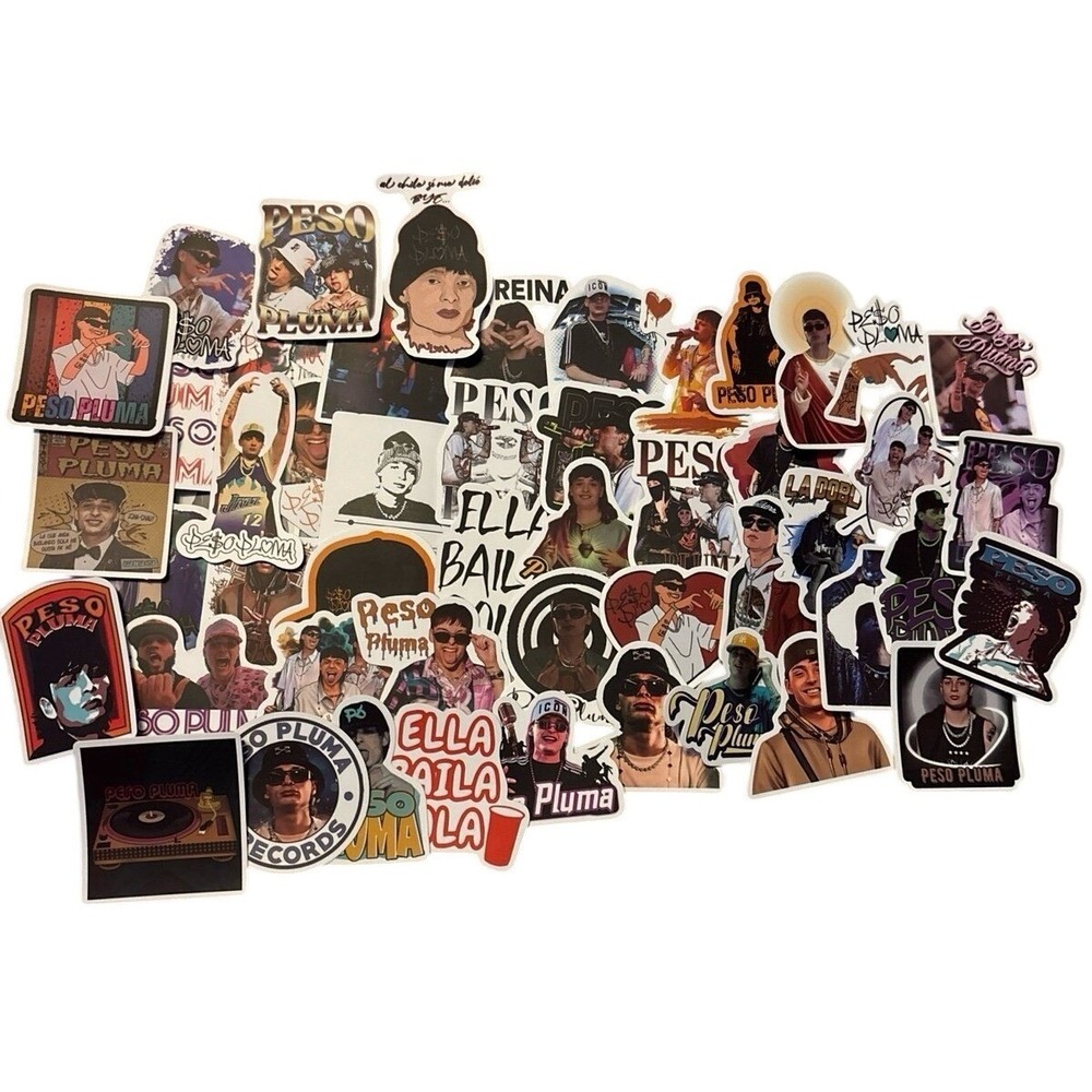 NEW 50pc Full Color Vinyl Peso Pluma Stickers for Laptops/Bottles/Notebooks